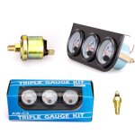 Kit de jauge triple universel pour voiture temprature de l'eau + volts + indicateur de pression d'huile ...