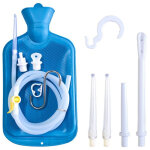 Kit de lavement 2l, poche � lavement, u long, embouts r�utilisables, d�bit d'eau contr�l� pour lavements ...