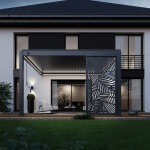 Kit led pergola bioclimatique adoss�e 4x4m