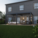 Kit led pergola bioclimatique adoss�e 4x6m