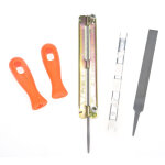 Kit de limes d'aff�tage de tron�onneuse, poign�e, lime, limes plates, support, r�gle de limite, utilis� ...
