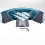 Beliani - kit pour lit  eau 160 x 200 cm housse et matelas  eau thermostat wasserbett set solers