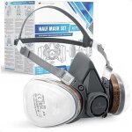 Kit masque de protection respiratoire avec filtre a1p2 ou abek1p2 - masque  gaz - masque de peintre ...