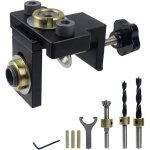 Kit de menuiserie, goujonnage kit de gabarit de trou de poche en bois perage vertical localisateur dtachable ...
