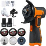 Kit de meuleuse d'angle sans fil 12 v avec disque de 76 mm, outil l�ger avec 2 batteries lithium - ion ...