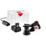 Kit mini ponceuse orbitale diam�tre 125 mm avec 2 batteries + chargeur + bloc d'alim rechargeable + filtre ...