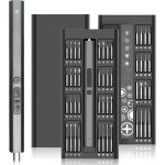 Kit de mini - tournevis lectrique 66 en 1, tournevis lectrique rechargeable avec 2 rglages de couple ...