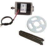 Kit moteur �lectrique dc 12v 120w haute vitesse avec cha�ne 25h76 et p�dalier 47 dents pour v�lo �lectrique ...