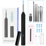 [jamais utilis�] kit de nettoyage des oreilles, cam�ra auriculaire de poche sans fil hd 1296p 3 mm, avec ...