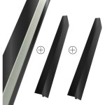 Kit de nez de cloison en alu 15 / 10�me pour encadrement de porte - 74mm - ral9005 - aluhome