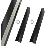 Kit de nez de cloison en alu 15 / 10�me pour encadrement de porte - 78mm - ral9005 - aluhome