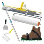Kit d'outils de ciment autonivelant, rouleau debulleur 11 mm, chaussure a pointe ragreage 30 mm, autonivelant ... Kit d'outils de ciment autonivelant, rouleau debulleur 11 mm, chaussure a pointe ragreage 30 mm, autonivelant ...