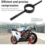 Kit d'outils de compresseur de ressort de fourche de moto, kit de service de ressort h�lico�dal en aluminium ...