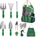 Kit outils de jardinage pour enfants - polyvalent pour le jardinage � la maison set de 11 pi�ces en acier ...