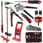 Kit outils plaquiste pro - 10 outils - couteau isolant - cale plaque - pince - cutter - cisaille - scie ...