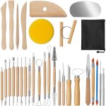 Kit d'outils de poterie 31 pi�ces, outils pratiques de sculpture sur argile polym�re, kit d'outils pour ...