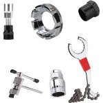 Kit d'outils pour v�lo 10 pi�ces, outil de d�montage de cassette 3 en 1, cl� de d�montage de cassette, ...