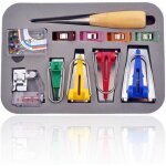 Ce kit de passepoil en serg� comprend des bandes de passepoil en serg� de 4 tailles, une aiguille � coudre, ...