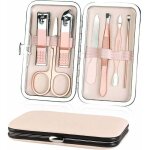 Kit pedicure, 7pcs coupe ongle professionnel set coupe cuticule acier inoxydable, trousse manucure pedicure ...
