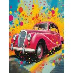 Kit de peinture � diamants sans cadre - diamants ronds, multicolores, d�coration de jardin ext�rieur ...