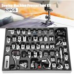 Kit de pieds presseurs de pied de marche, ensemble de 52 pi�ces, pi�ce multifonctionnelle pour machine ...