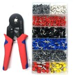 Kit de pince � river crimpable � cliquet auto - ajustable avec 800 pi�ces d'embouts de c�ble et connecteurs ...