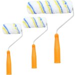 Kit de pinceaux peinture et rouleaux peinture murs et plafonds - 3 pcs rouleau � peinture professionnel, ...