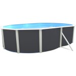 Kit piscine hors - sol acier toi anthracite mallorca ovale 500x366x120cm filtre à sable Kit piscine hors - sol acier toi anthracite mallorca ovale 500x366x120cm filtre à sable