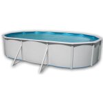 Kit piscine hors - sol acier toi mallorca ovalada ovale 6. 40 x 3. 66 x 1. 20m d�cor laqu� blanc