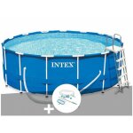 Intex - kit piscine tubulaire metal frame ronde 4, 57 x 1, 22 m + kit d'entretien Intex - kit piscine tubulaire metal frame ronde 4, 57 x 1, 22 m + kit d'entretien