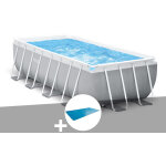 Kit piscine tubulaire intex prism frame rectangulaire 4, 00 x 2, 00 x 1, 22 m + b�che � bulles