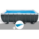 Kit piscine tubulaire intex ultra xtr frame rectangulaire 5, 49 x 2, 74 x 1, 32 m + b�che � bulles