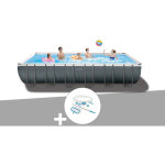Intex - kit piscine tubulaire ultra xtr frame rectangulaire 7, 32 x 3, 66 x 1, 32 m + kit d'entretien ... Intex - kit piscine tubulaire ultra xtr frame rectangulaire 7, 32 x 3, 66 x 1, 32 m + kit d'entretien ...