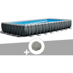 Kit piscine tubulaire intex ultra xtr frame rectangulaire 9, 75 x 4, 88 x 1, 32 m + 20 kg de z�olite