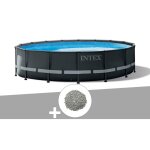 Intex - kit piscine tubulaire ultra xtr frame ronde 4, 88 x 1, 22 m + 20 kg de zolite