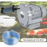 Le poisson qui jardine - kit pompe à air bassin vortex turbine 15000 l / h + 12 diffuseurs 13 cm pour ... Le poisson qui jardine - kit pompe à air bassin vortex turbine 15000 l / h + 12 diffuseurs 13 cm pour ...