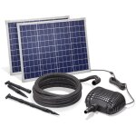 Kit pompe solaire cascade fontaine premium 3400l - 100w