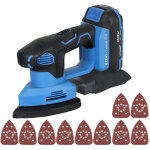 Kit de ponceuse orbitale al�atoire sans fil 20 v avec 10 feuilles de papier abrasif, batterie lithium ...