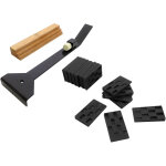 Kit de pose parquet pr�cision ? 22 pi�ces ? batte en bois fsc, tire - lames, 20 cales