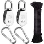 Kit de poulie en acier inoxydable 304, poulie simple m25, poulie de levage, poulie pour cable, charge ...
