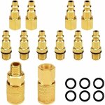 Kit de prise de connecteur de coupleur d'air1 / 4'npt 12 pcs raccords de compresseur d'air connecteur ...