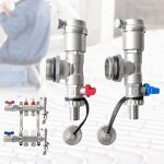 Kit de purge rapide 1  pour collecteur de circuit de chauffage, vanne de purge et robinet de vidange ...