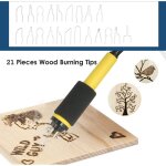 Kit de pyrogravure 60 w 220 v, 55 pi�ces, pour bois et cuir. temp�rature r�glable de 0 �c � 800 �c. fer ...