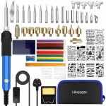 [jamais utilis]kit de pyrogravure 76 pices - fer  souder 60w 220v - 240v / ac - temprature rglable ...