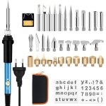Kit de pyrogravure sur bois fer  souder, 37pc 60w loisirs cr atifs adultes graveur pour rondin de bois ...