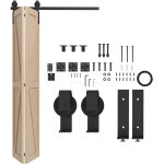 Kit de quincaillerie pour porte coulissante pliante de grange de 122 cm (4 pi), kit robuste pour 2 portes ...