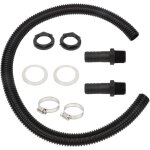 Kit raccord recuperation eau de pluie, raccord recuperateur tonneau pour eau de pluie, 2 colliers de ...