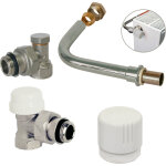 Kit raccordement radiateur avec corps thermostatique - per  sertir 16 - somatherm