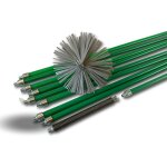 Kit ramonage pro non gain� h�risson acier 9 cannes vertes 12, 2 m � 150 mm - kit pro acier long