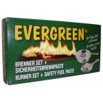 Kit re'chaud avec bruleur et recharge de pate a' combustible pour fondue barbecue